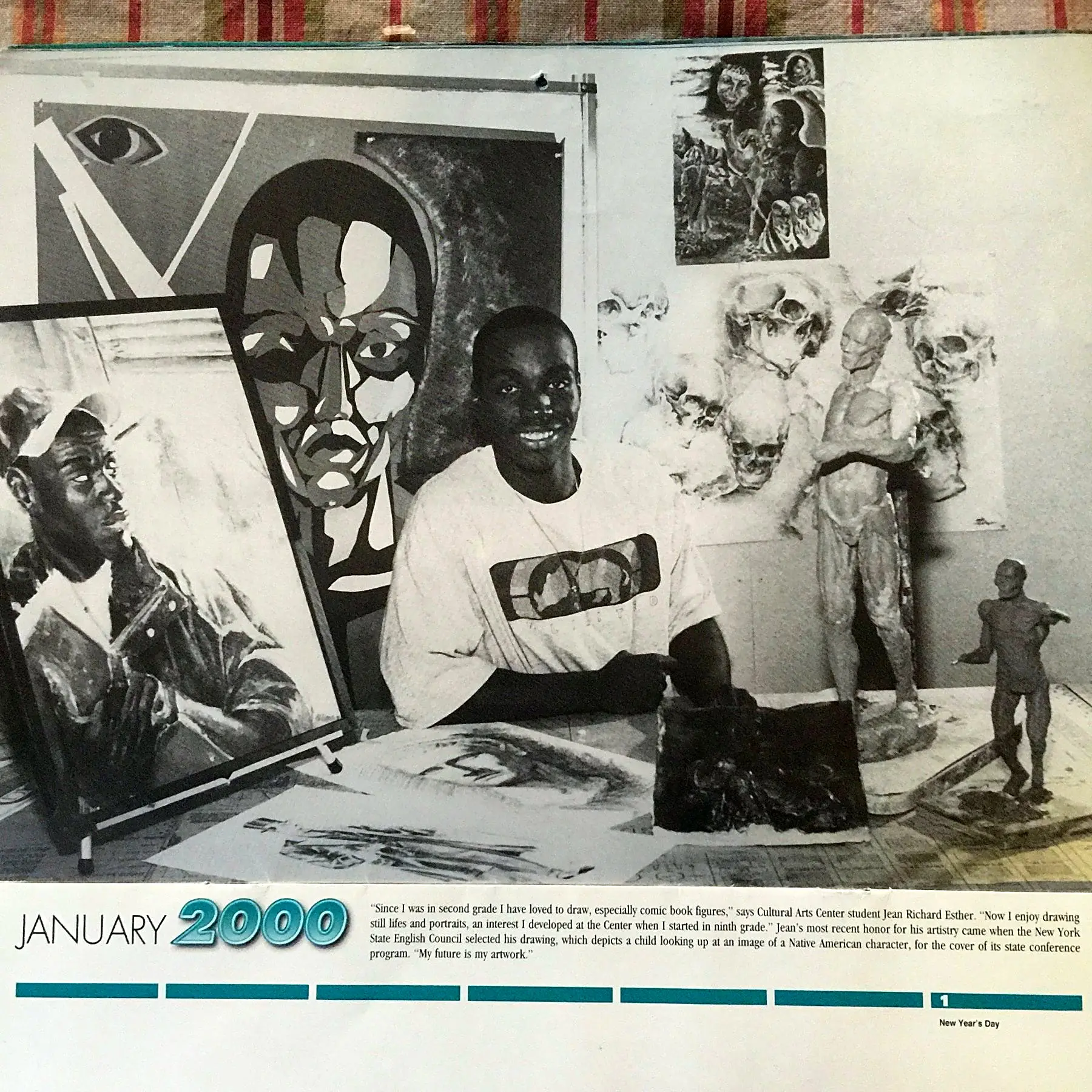 A young Jean Esther featured in a January 2000 calendar