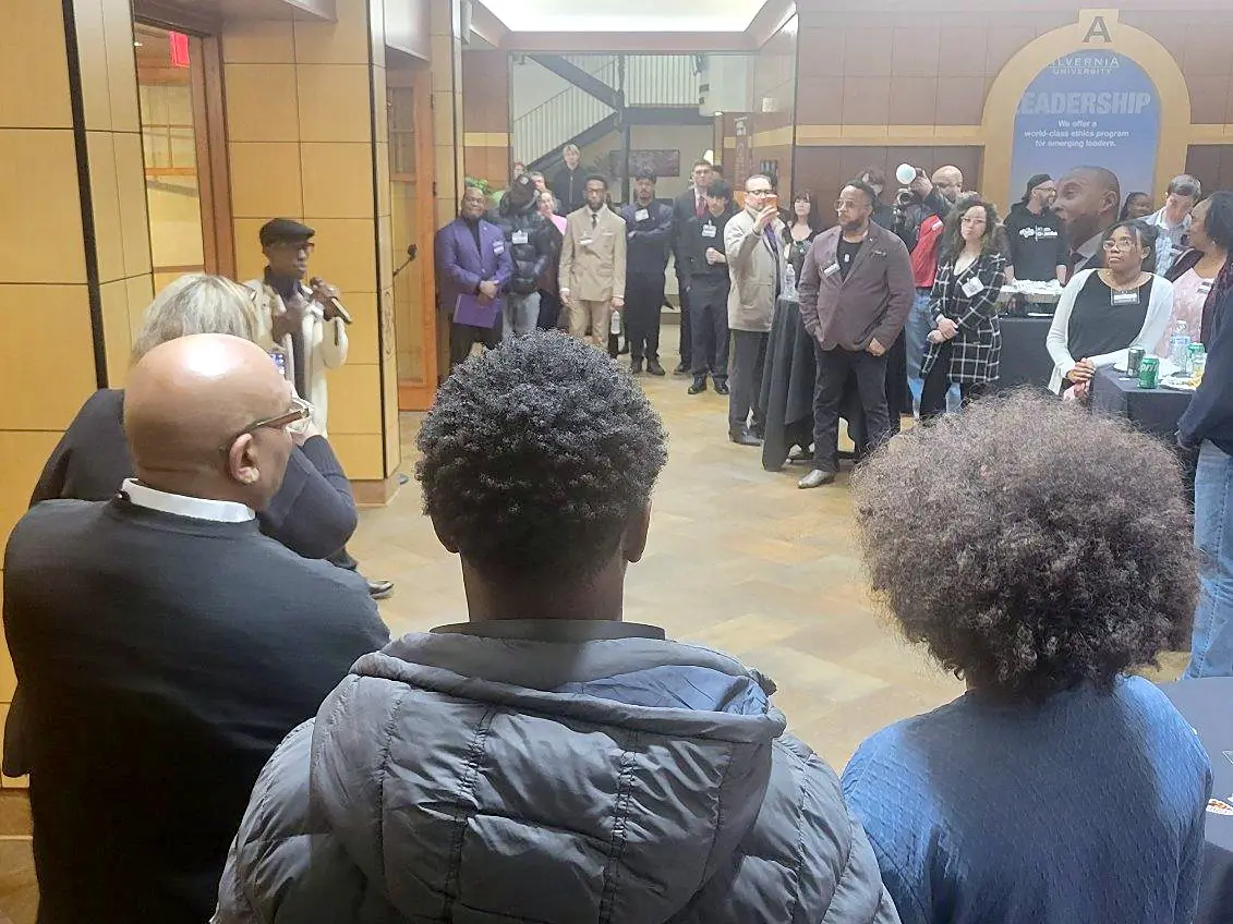 A full room at a community gathering