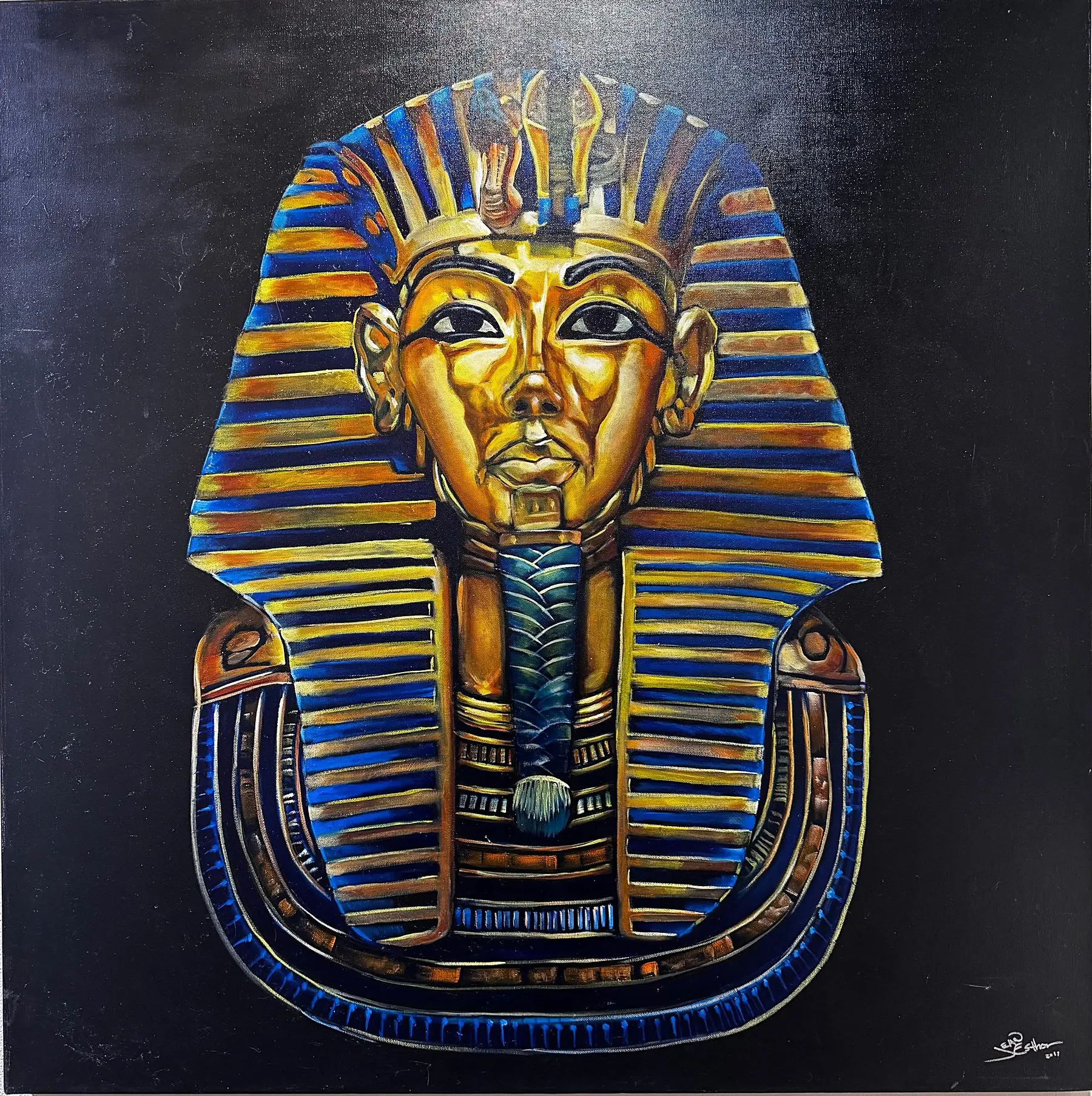 Pharaoh's Mask, painting by Jean Esther