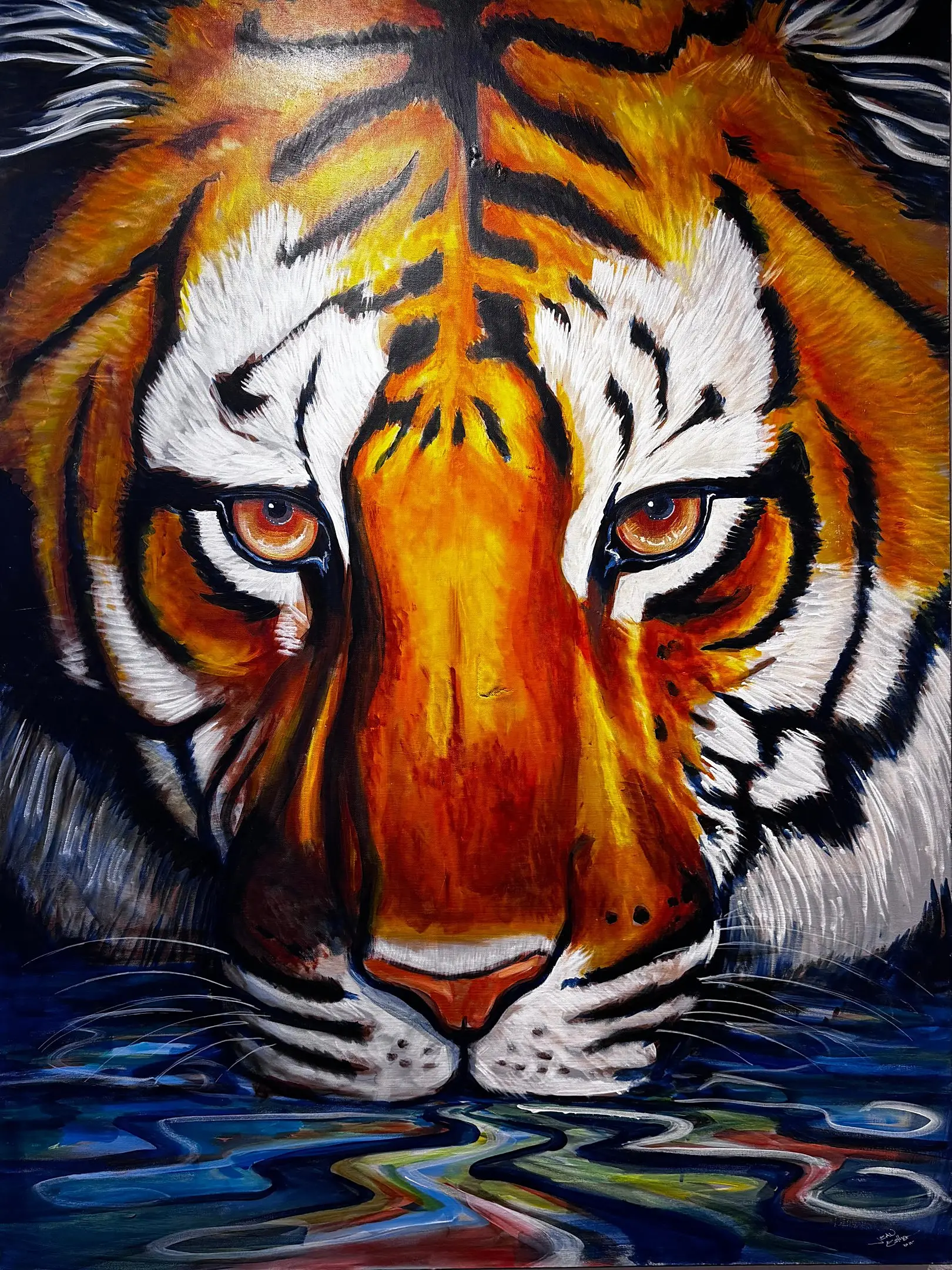 Tiger's Gaze, painting by Jean Esther